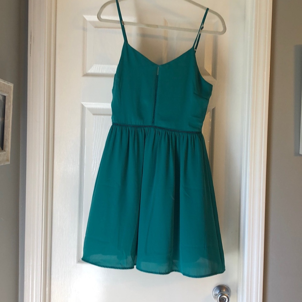 Green Everly Eyelet Dress